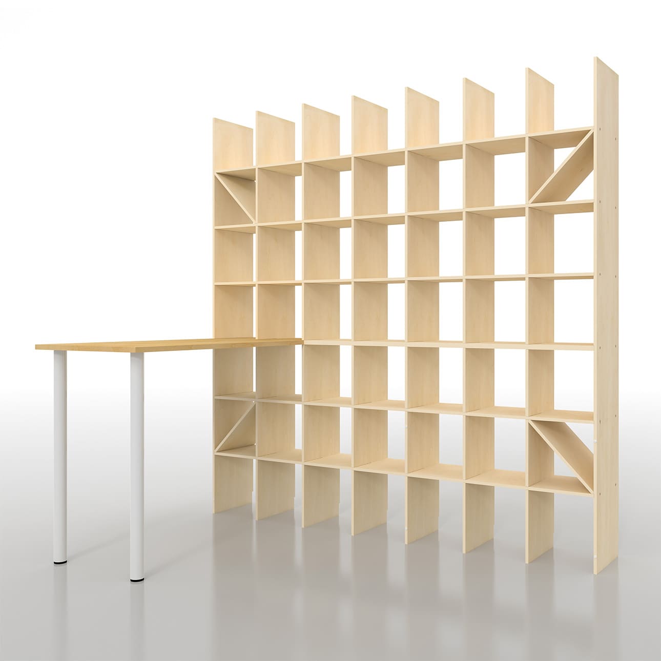 スタンディングデスク付き本棚 立ち机 スタンディングテーブル ハイデスク