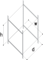 棚内部有効寸法 / Shelf スリム本棚 奥行350mm