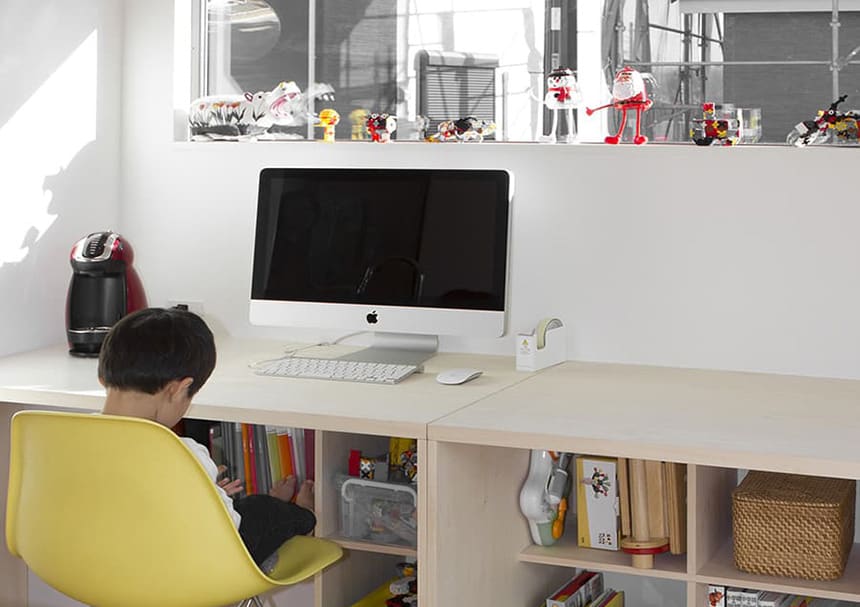 上方に抜けた空間が持てる