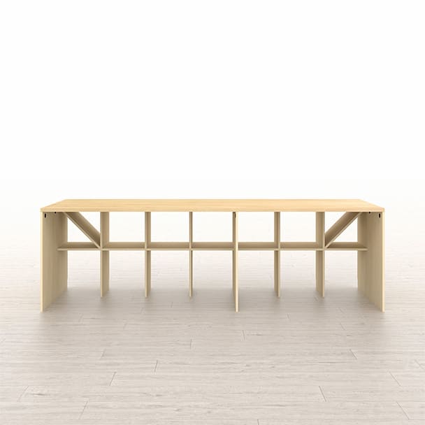 SLF-AR-2400-COUNTER アンダーカウンター本棚 奥行350mm 縦2コマ×横7コマ