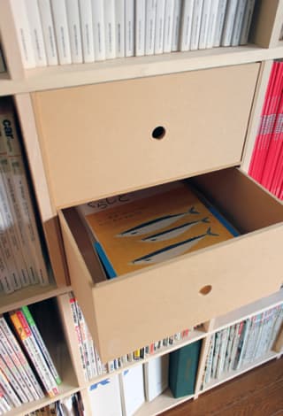 A4書類収納引き出し 2段の使用例