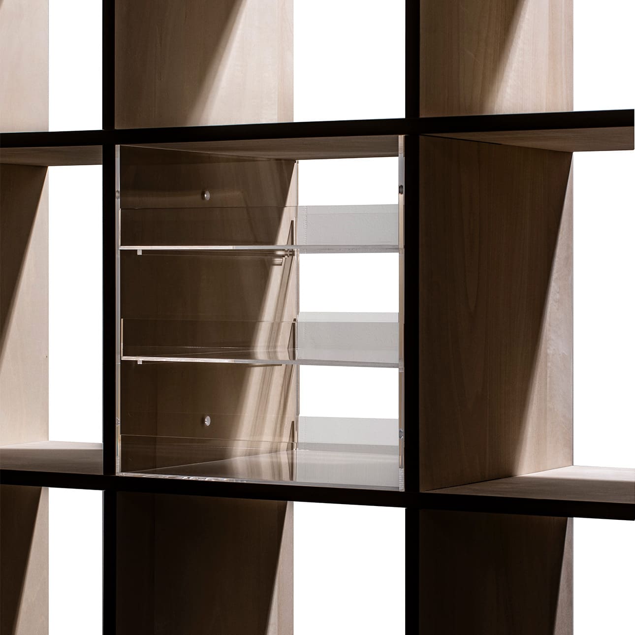 Shelf アクリルトレー 3段(本棚・奥行350mm専用)