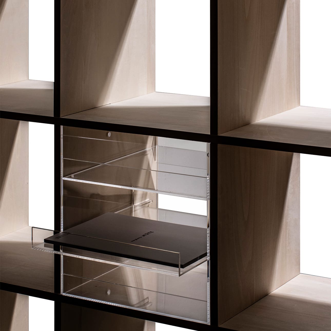 Shelf アクリルトレー 3段(本棚・奥行350mm専用)