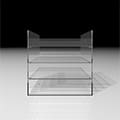 Shelf アクリルトレー 4段（本棚・奥行350mm専用）
