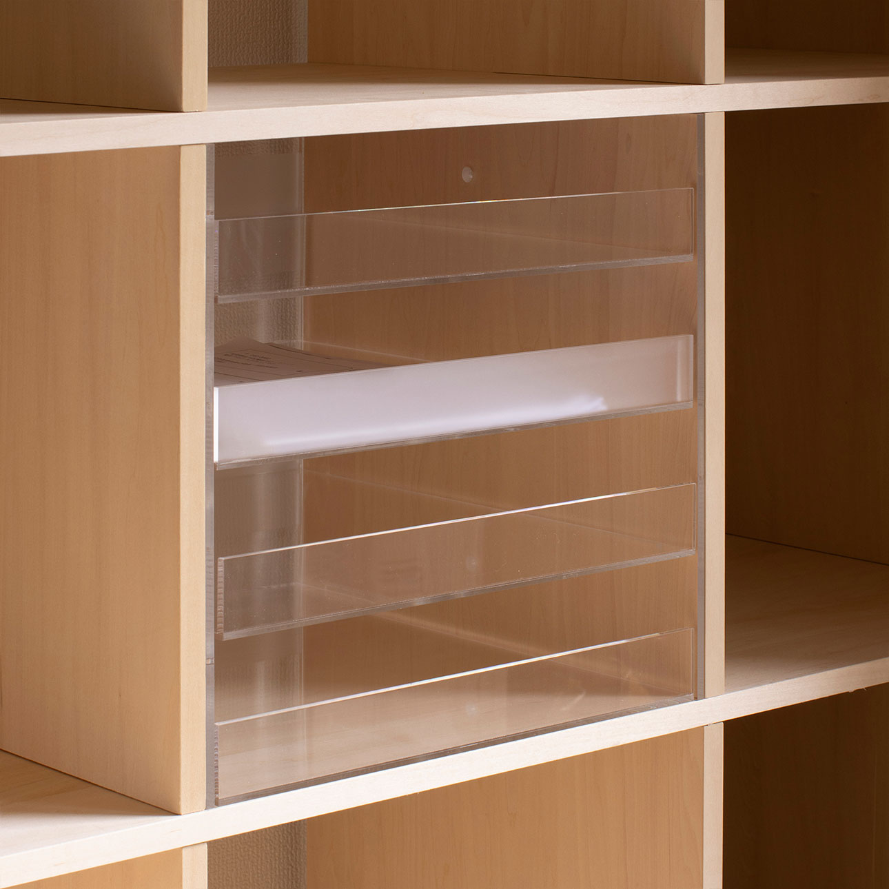 Shelf アクリルトレー 4段（本棚・奥行350mm専用）