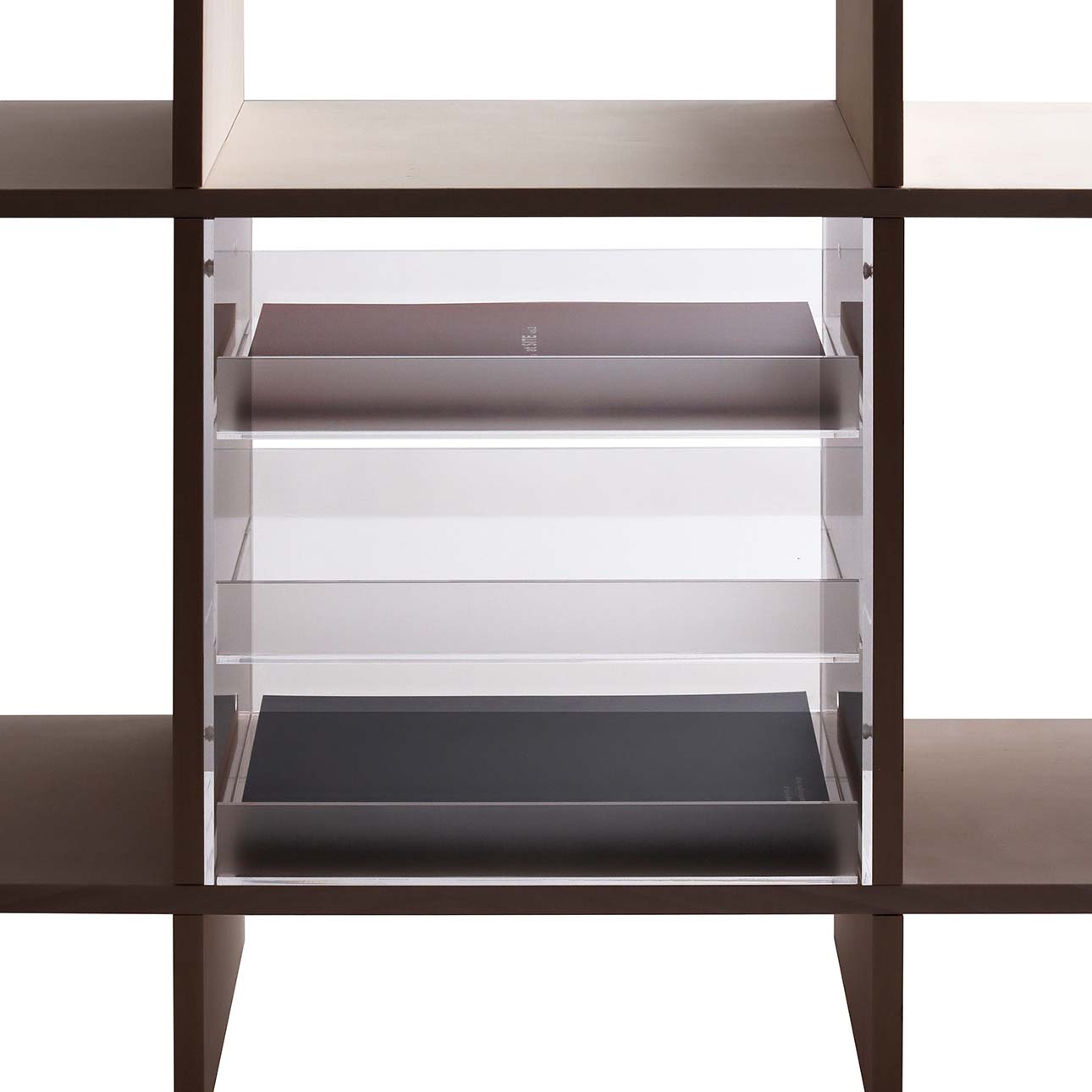Shelf アクリルトレー 3段(本棚・奥行250mm専用)