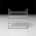 Shelf アクリルトレー 4段（本棚・奥行250mm専用）