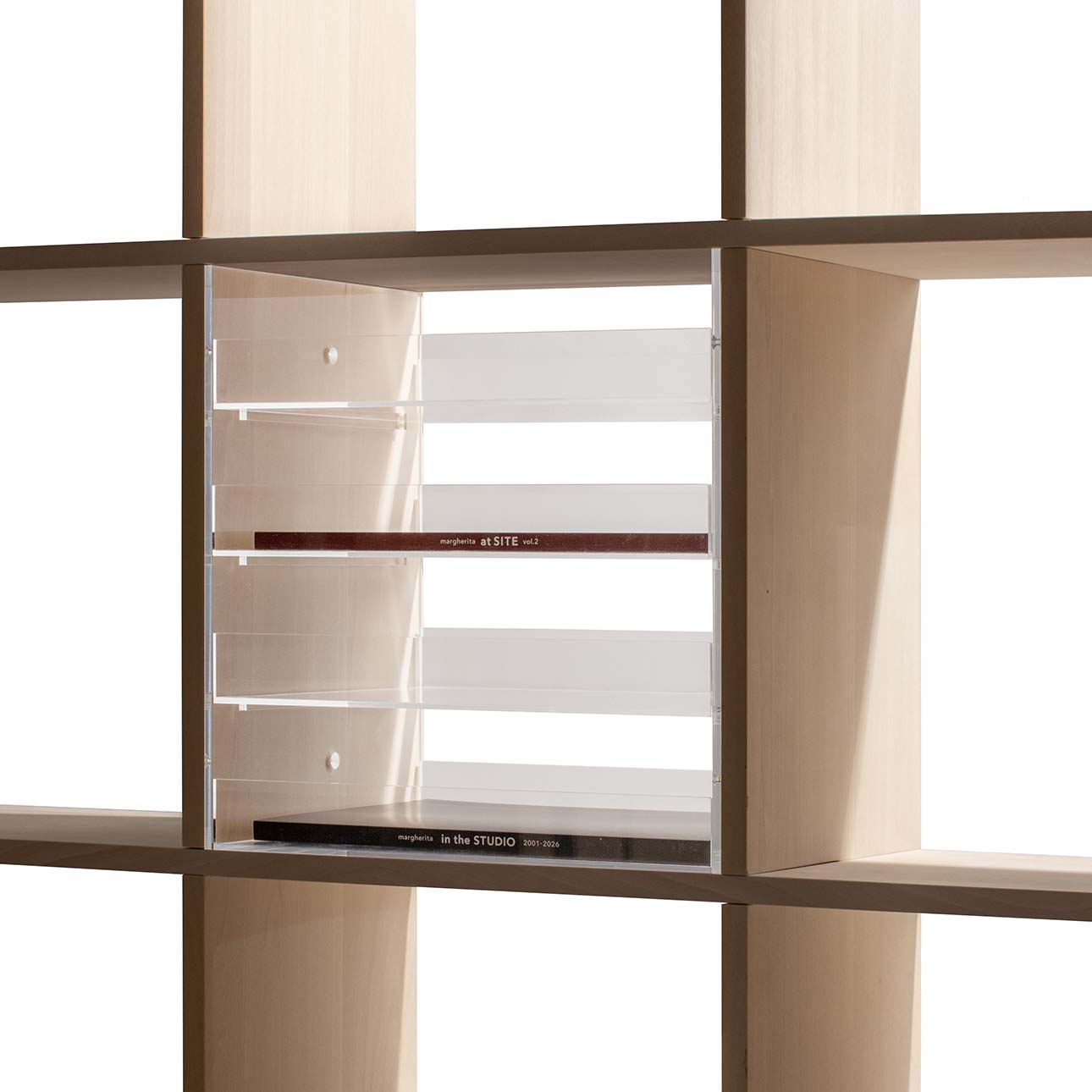 Shelf アクリルトレー 4段(本棚・奥行250mm専用)