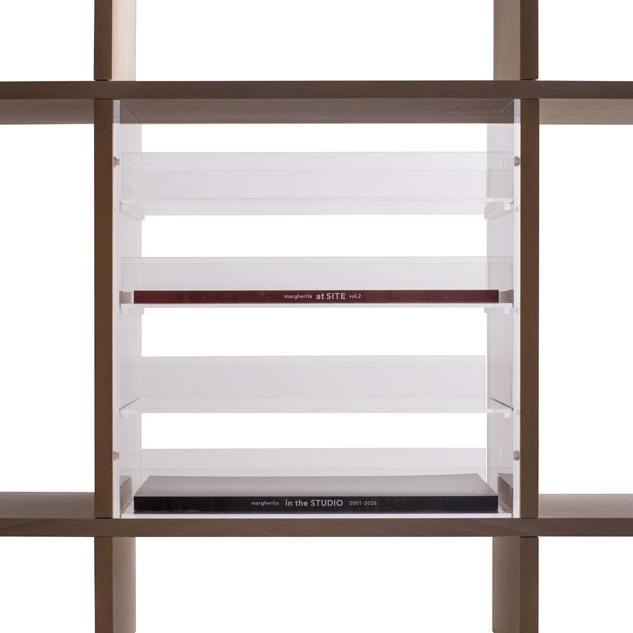 Shelf アクリルトレー 4段(本棚・奥行250mm専用)