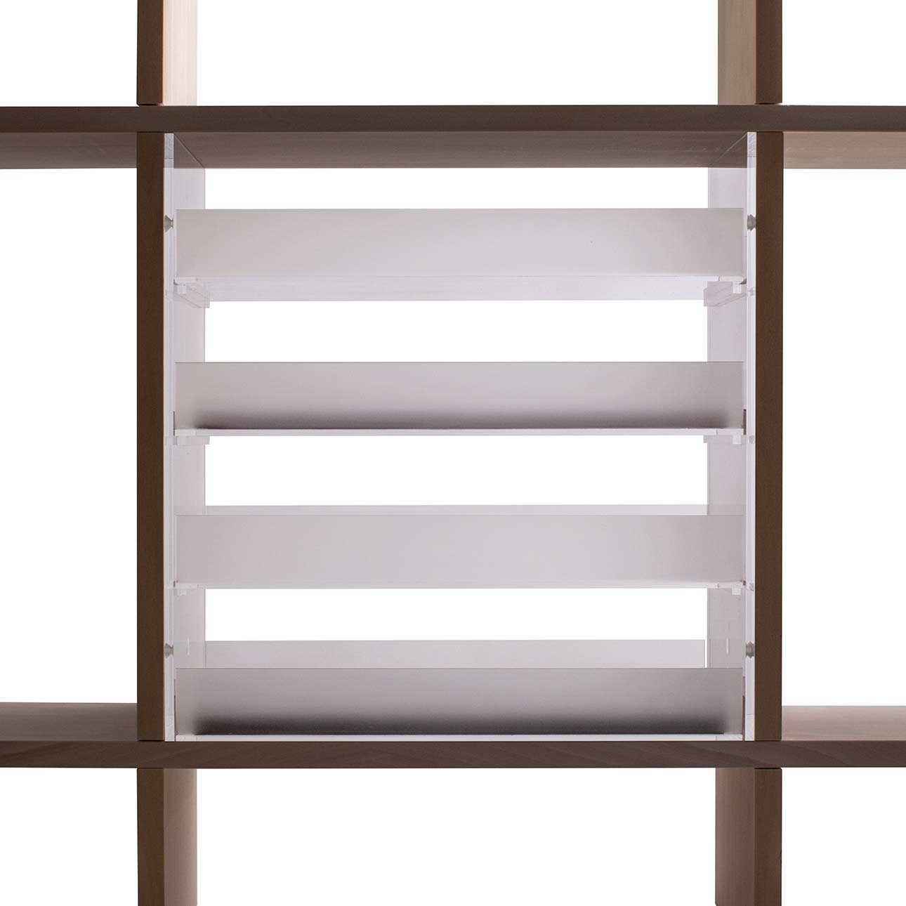 Shelf アクリルトレー 4段(本棚・奥行250mm専用)