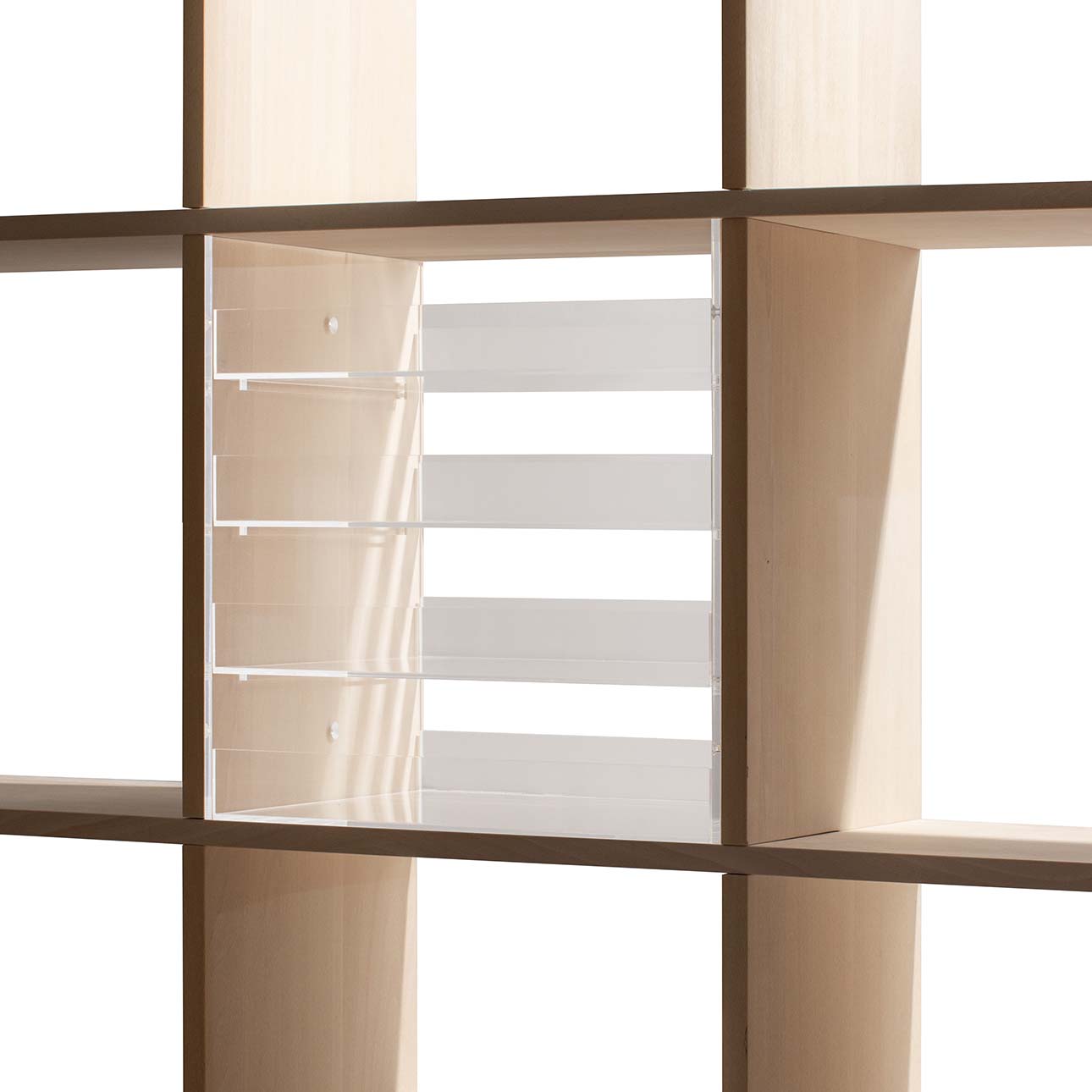 Shelf アクリルトレー 4段(本棚・奥行250mm専用)