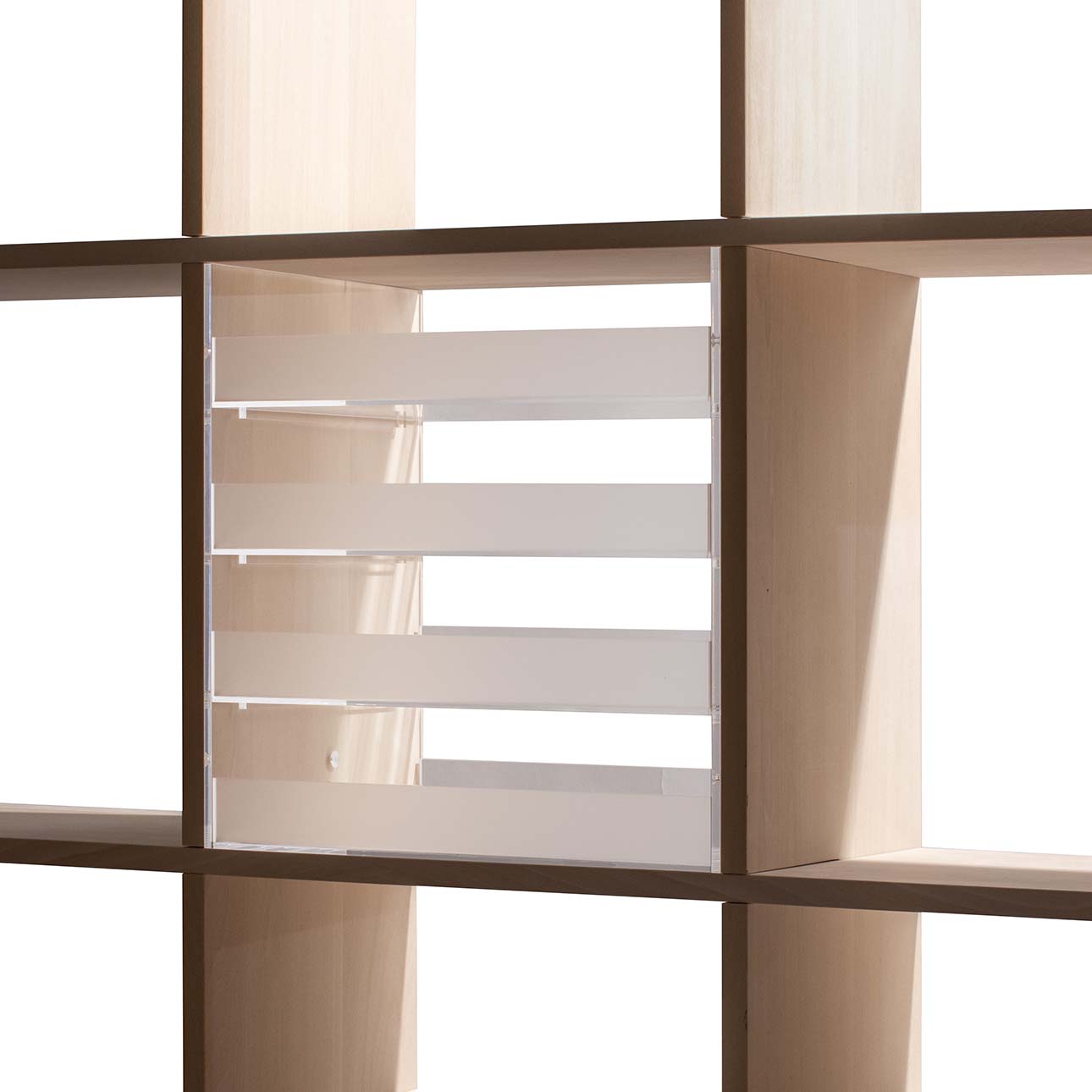 Shelf アクリルトレー 4段(本棚・奥行250mm専用)