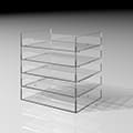 Shelf アクリルトレー 5段（本棚・奥行250mm専用）