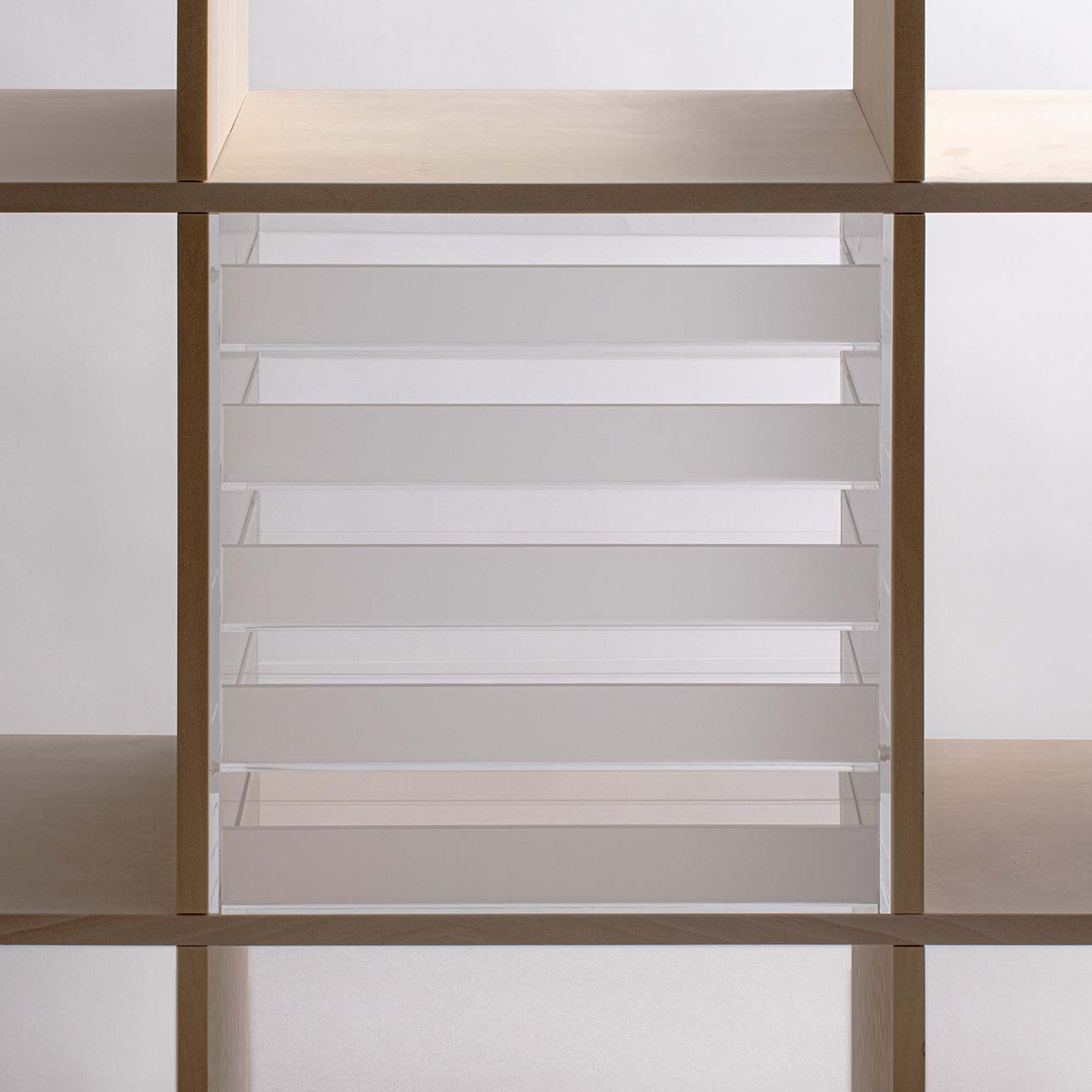 Shelf アクリルトレー 5段(本棚・奥行250mm専用)