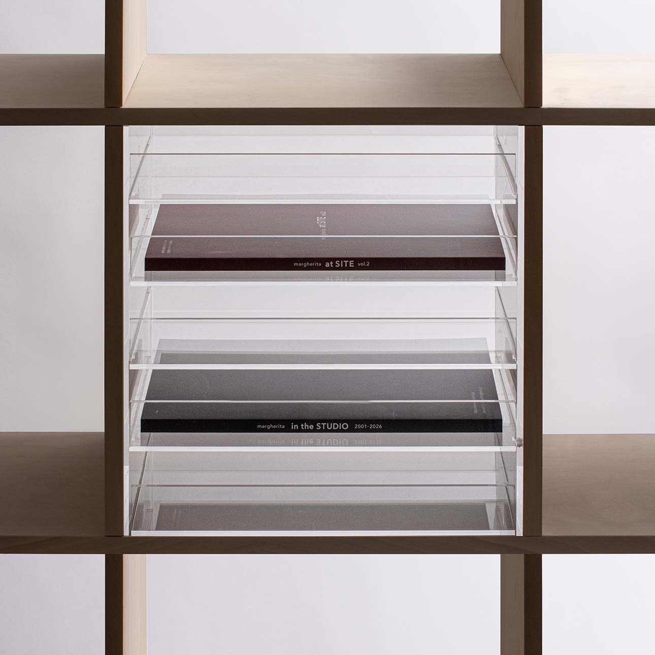 Shelf アクリルトレー 5段(本棚・奥行250mm専用)