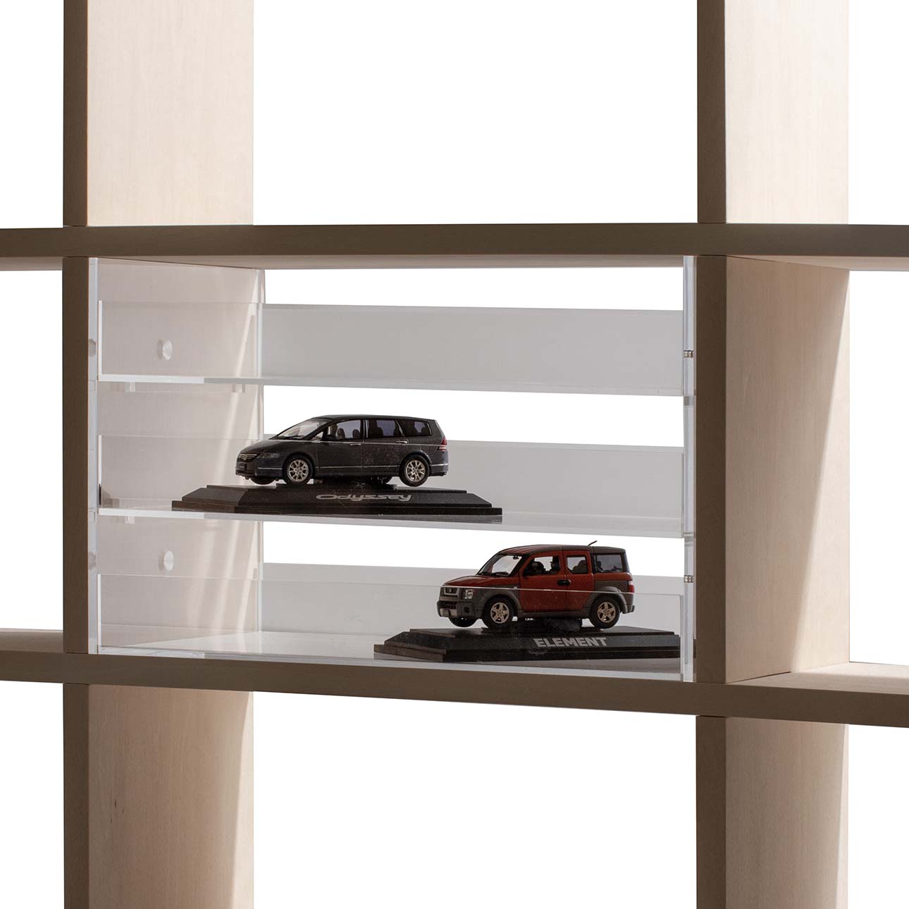 Shelf アクリルトレー 3段(本棚・奥行180mm専用)