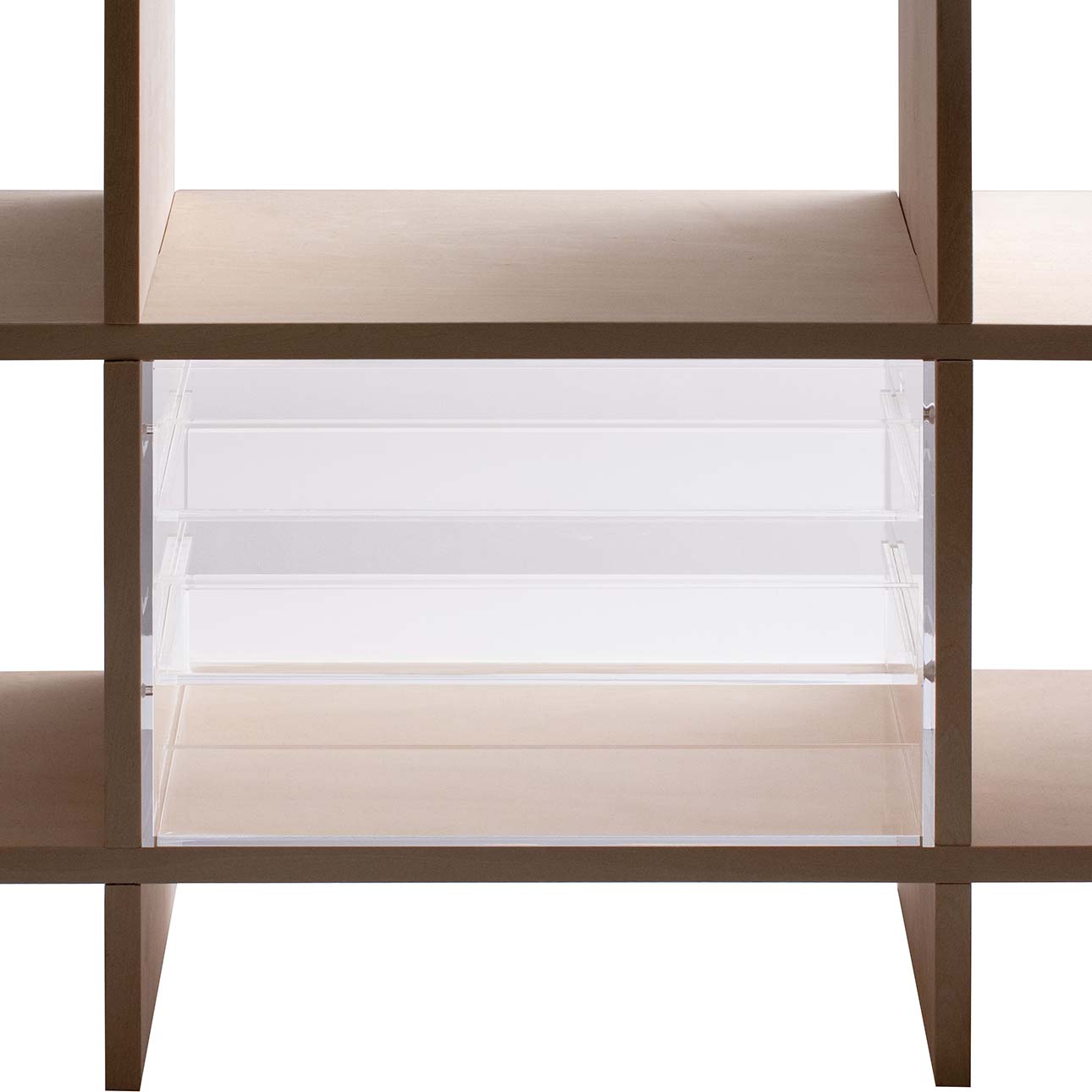 Shelf アクリルトレー 3段(本棚・奥行180mm専用)