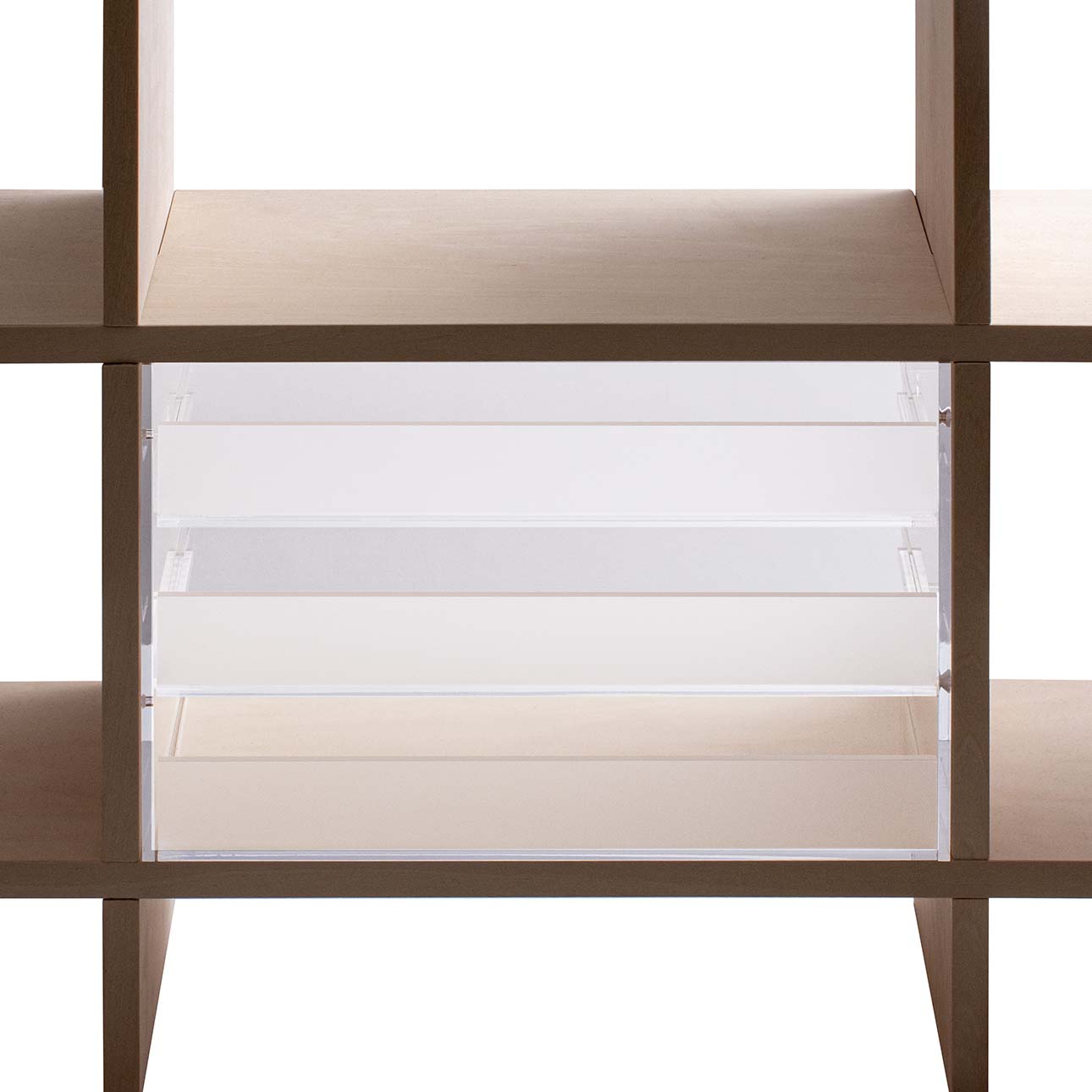 Shelf アクリルトレー 3段(本棚・奥行180mm専用)