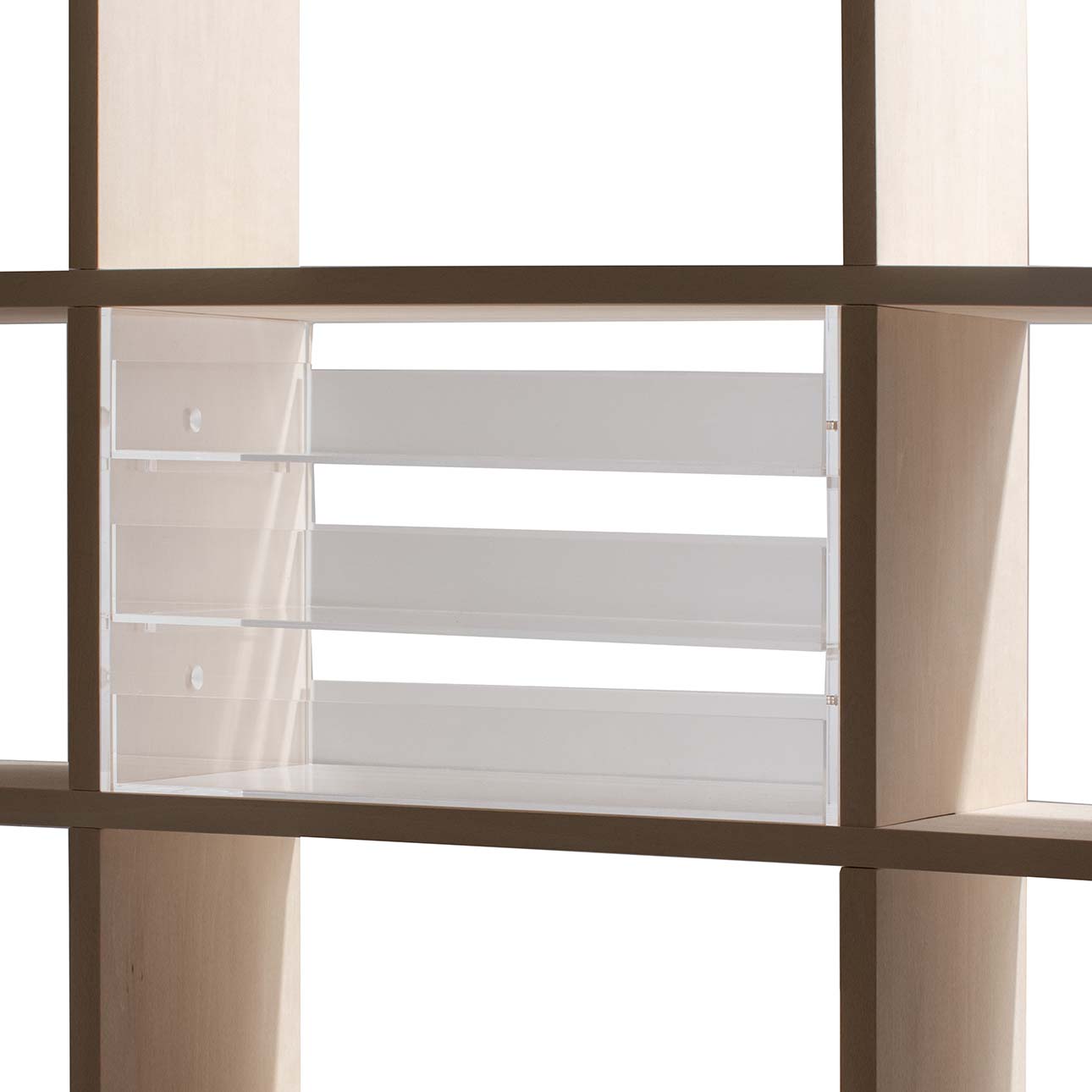 Shelf アクリルトレー 3段(本棚・奥行180mm専用)