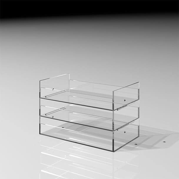 アクリルトレー 3段(奥行180mm専用)