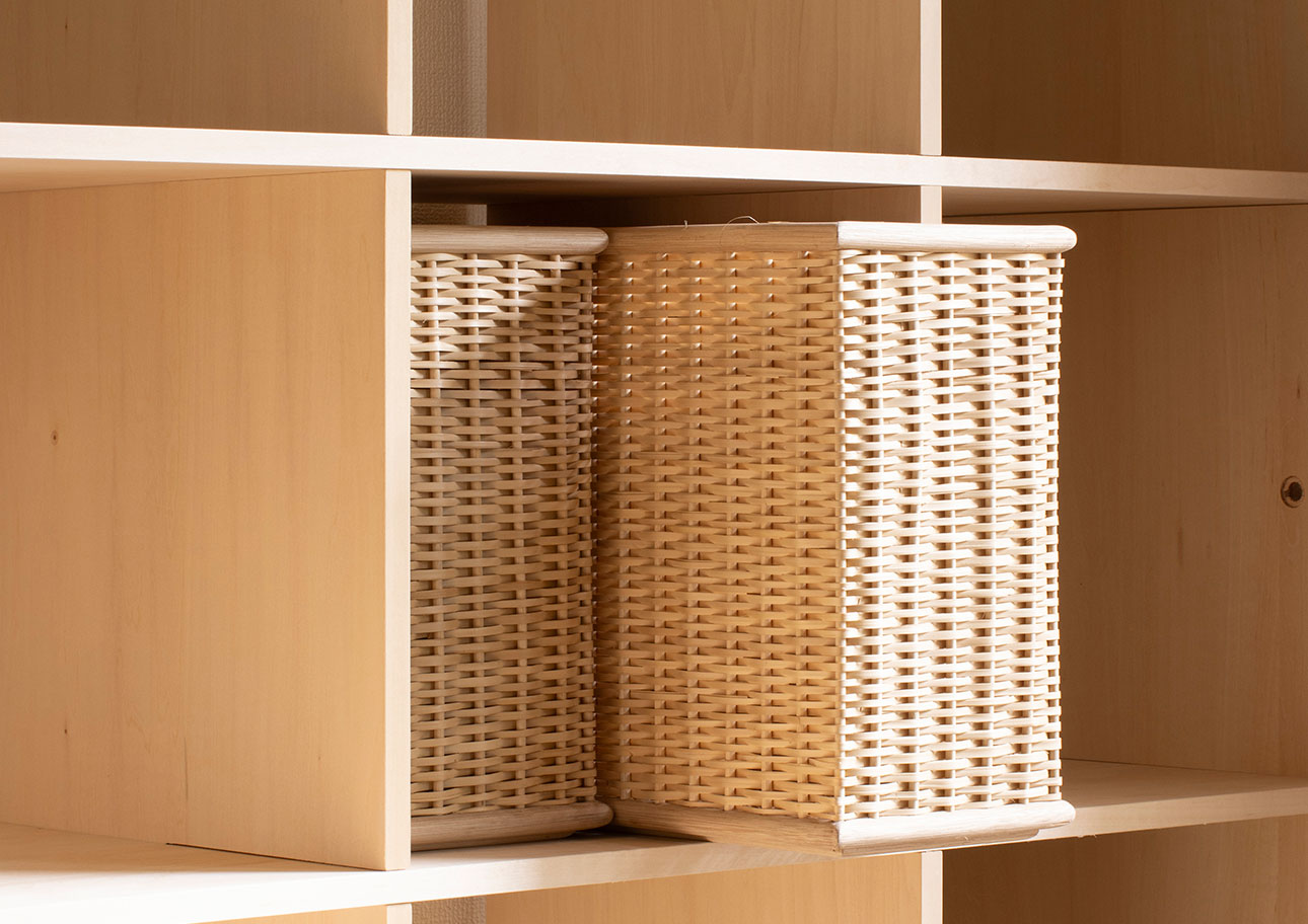 Shelf 竹ひご(ラタン)収納 ファイルボックス