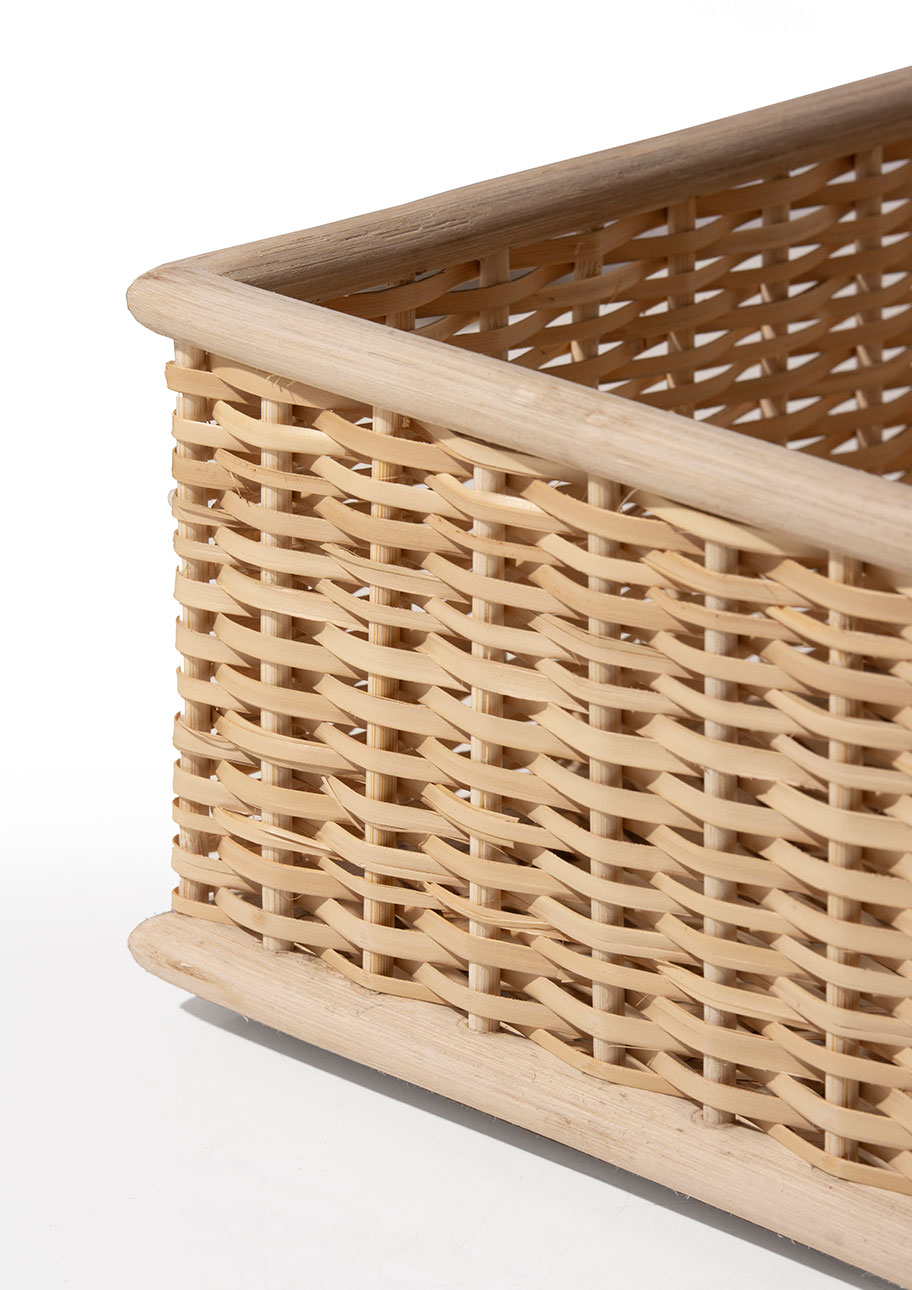 Shelf 竹ひご(ラタン)収納 書類ボックス