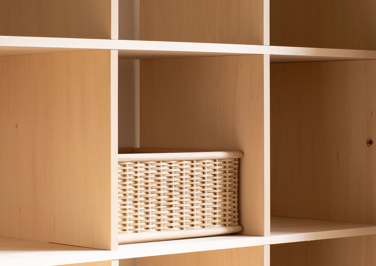 Shelf 竹ひご(ラタン)収納 書類ボックス