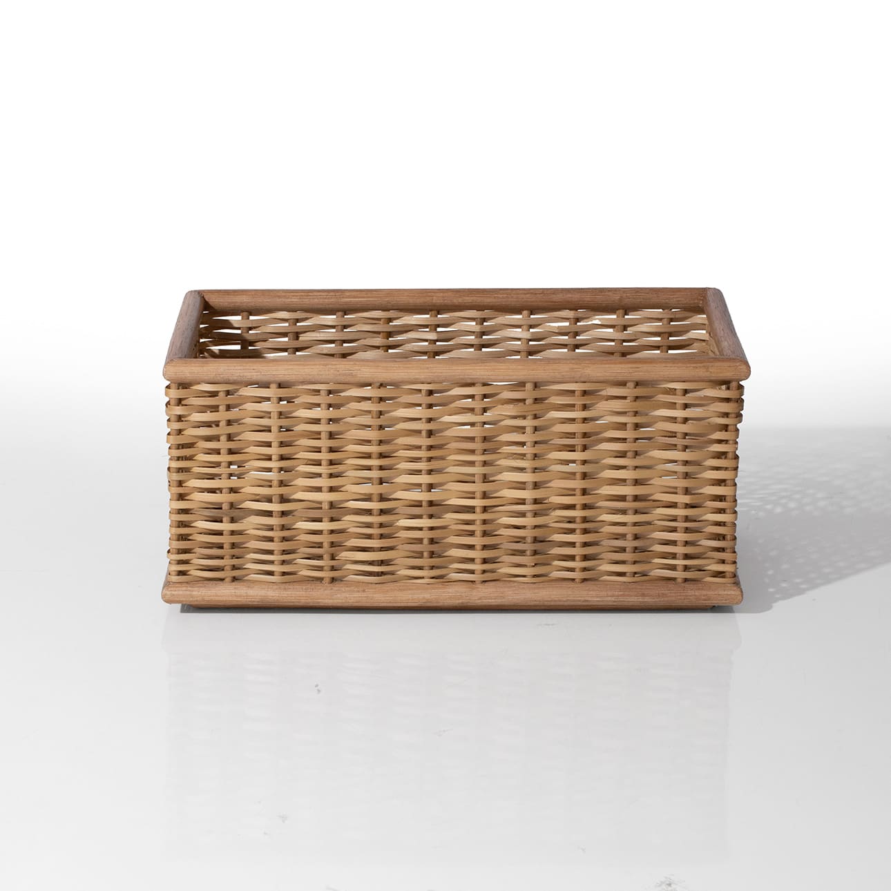 Shelf 竹ひご（ラタン）収納ボックス ブラウン