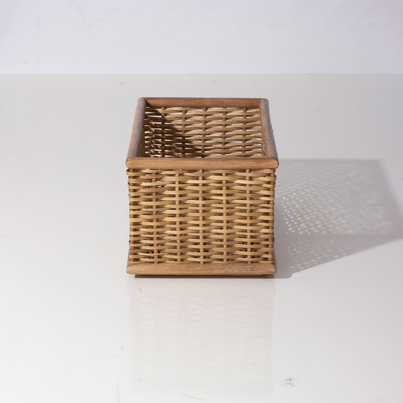 Shelf 竹ひご（ラタン）収納ボックス ブラウン