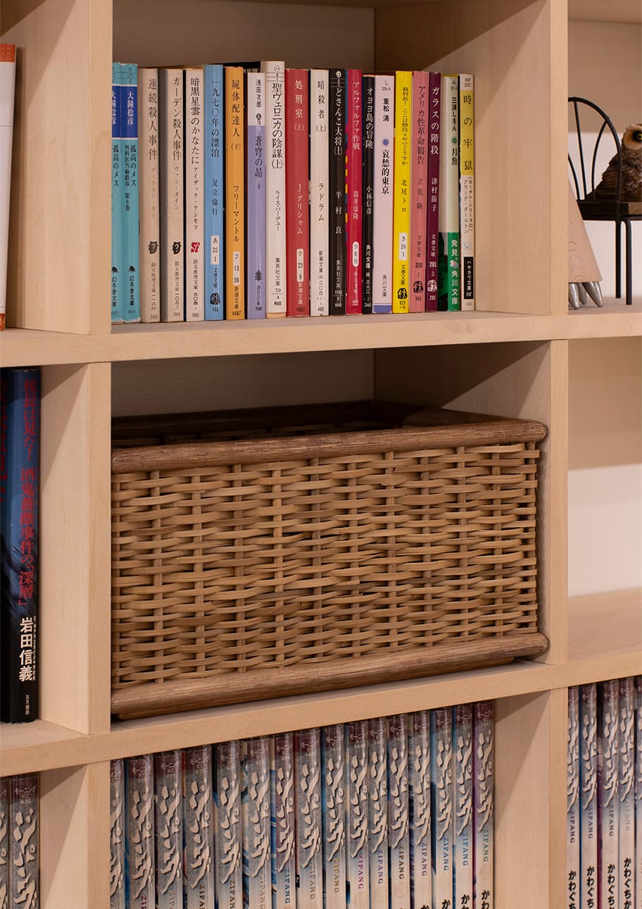 Shelf 竹ひご(ラタン)収納 ボックス ブラウン