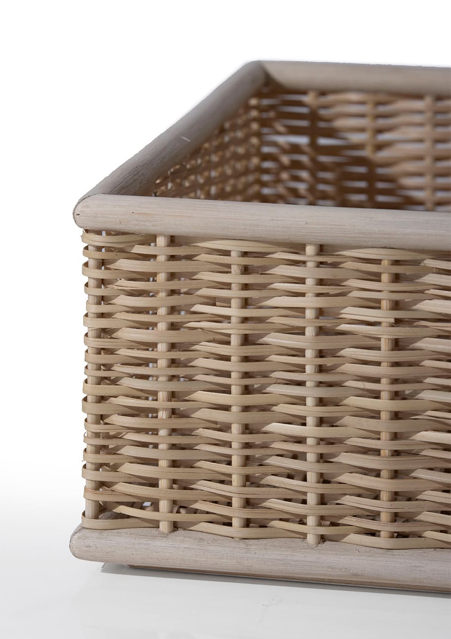 Shelf 竹ひご(ラタン)収納 ボックス ナチュラル