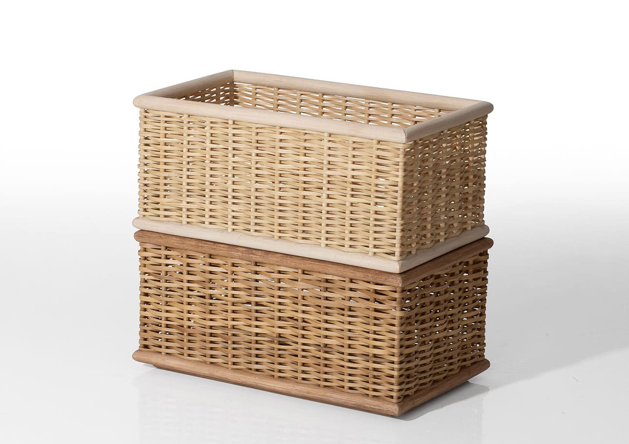 Shelf 竹ひご(ラタン)収納 ボックス ブラウン