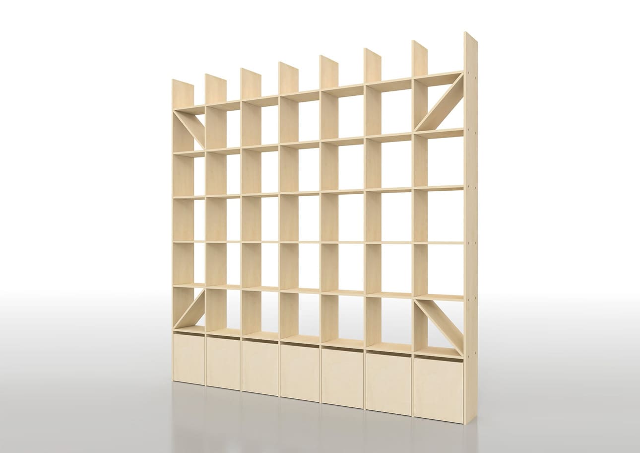 Shelf キャスター付き収納ボックス（壁一面の本棚 奥行250専用mm）