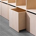 Shelf キャスター付き収納ボックス（壁一面の本棚 奥行350mm（最下段なし）専用）