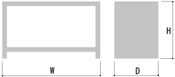 内部有効寸法 / Shelf 本棚の中の棚-01（CD）