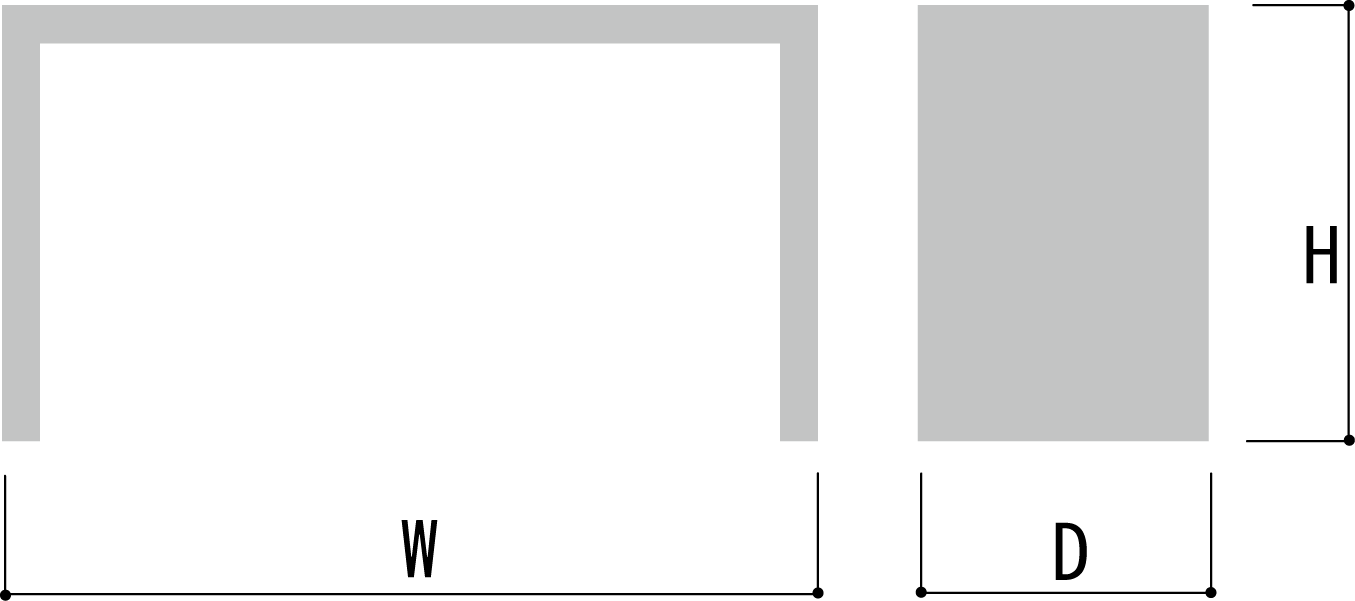 内部有効寸法 / Shelf 本棚の中の棚-05（文庫本 新書判 B6判コミック本）