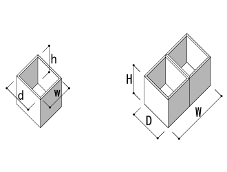 Shelf 整理ボックス 2列（奥行180mm専用）