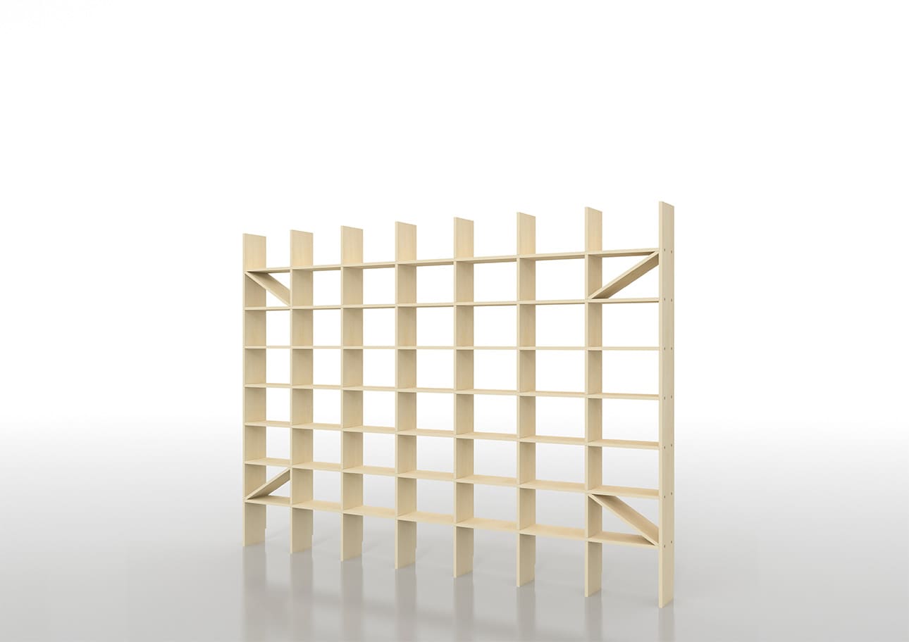 Shelf 壁一面のコミック本棚 奥行180mm 縦5コマ×横7コマ