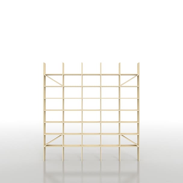 SLF-LR-1800-1800-EX 壁一面のコミック本棚 奥行180mm 縦8コマ×横5コマ