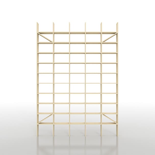 SLF-LR-1800-2400-EX 壁一面のコミック本棚 奥行180mm 縦11コマ×横5コマ