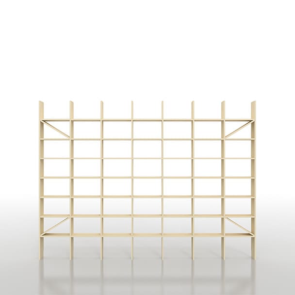 SLF-LR-2400-1800-EX 壁一面のコミック本棚 奥行180mm 縦8コマ×横7コマ