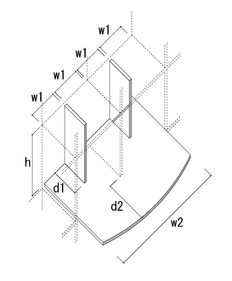Shelf 猫ステップ 幅2コマ用(奥行250mm専用)