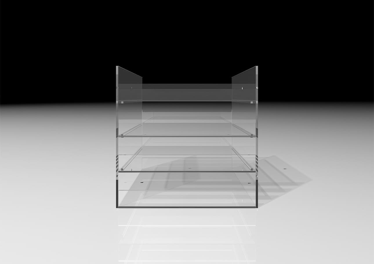 Shelf アクリルトレー 4段（本棚・奥行350mm専用）