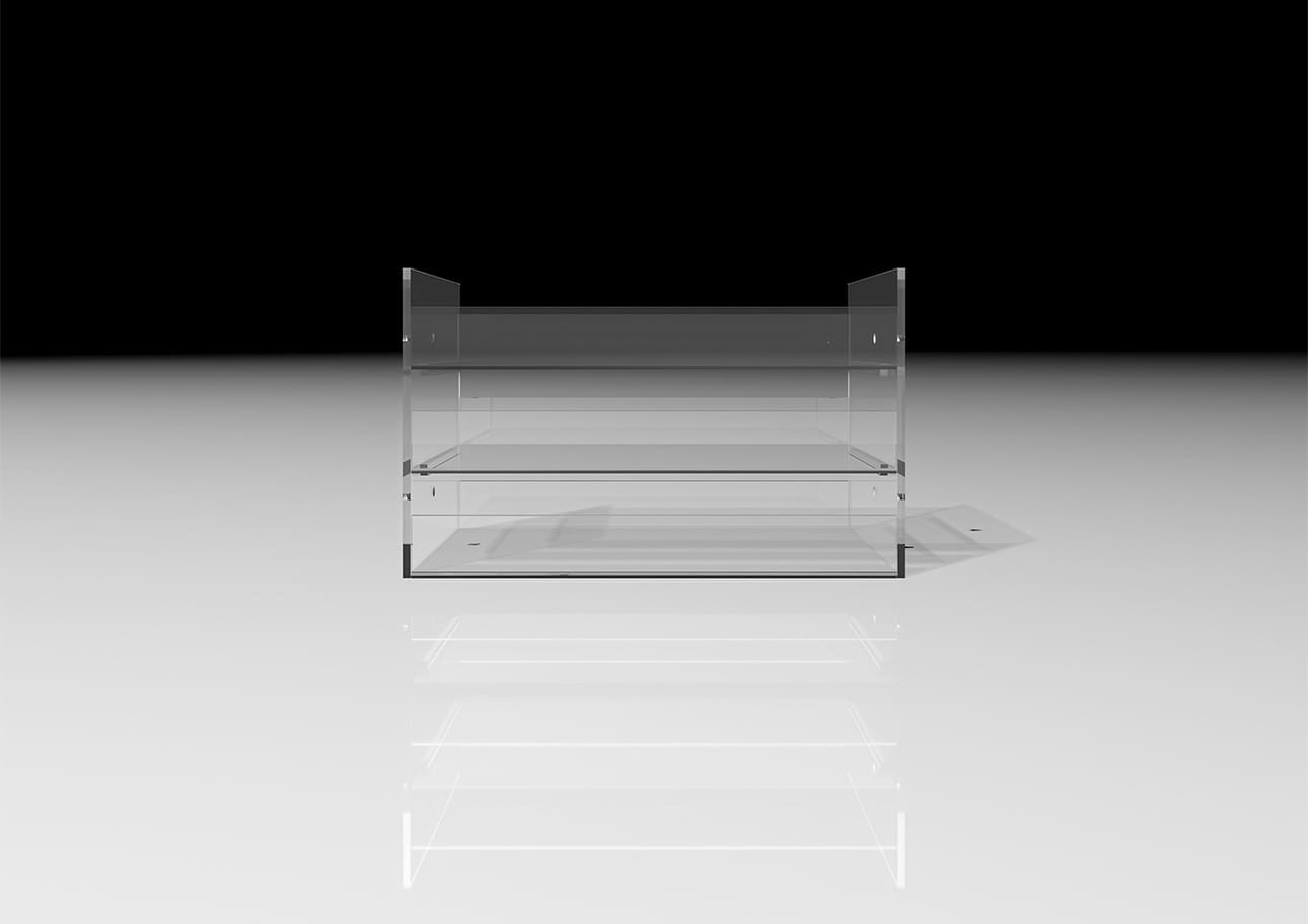 Shelf アクリルトレー 3段（本棚・奥行180mm専用）