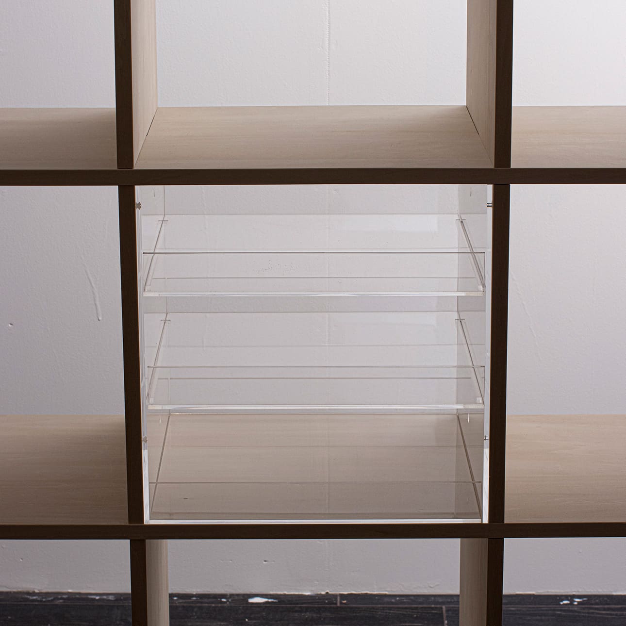 Shelf アクリルトレー 3段（本棚・奥行350mm専用）