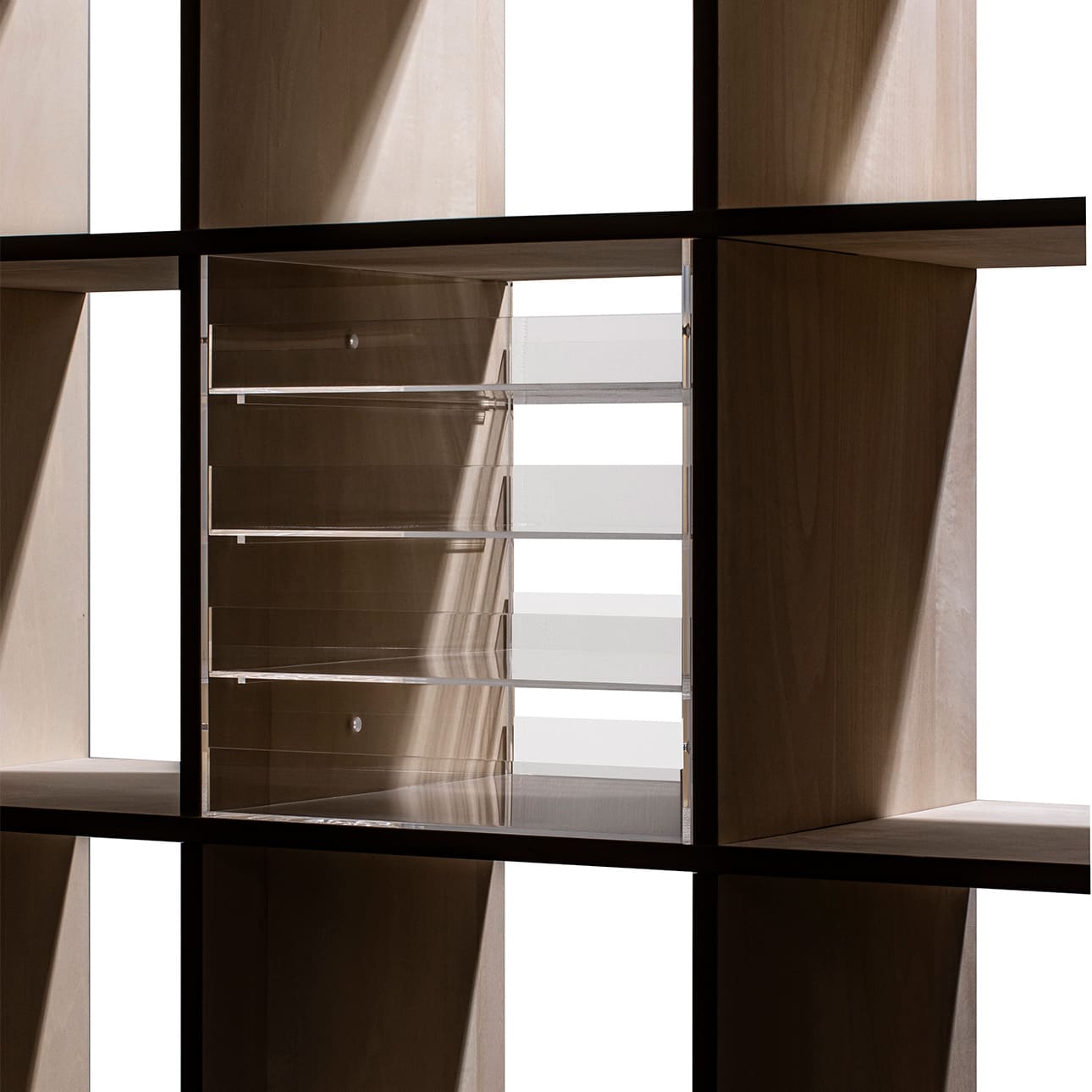 Shelf アクリルトレー 4段（本棚・奥行350mm専用）