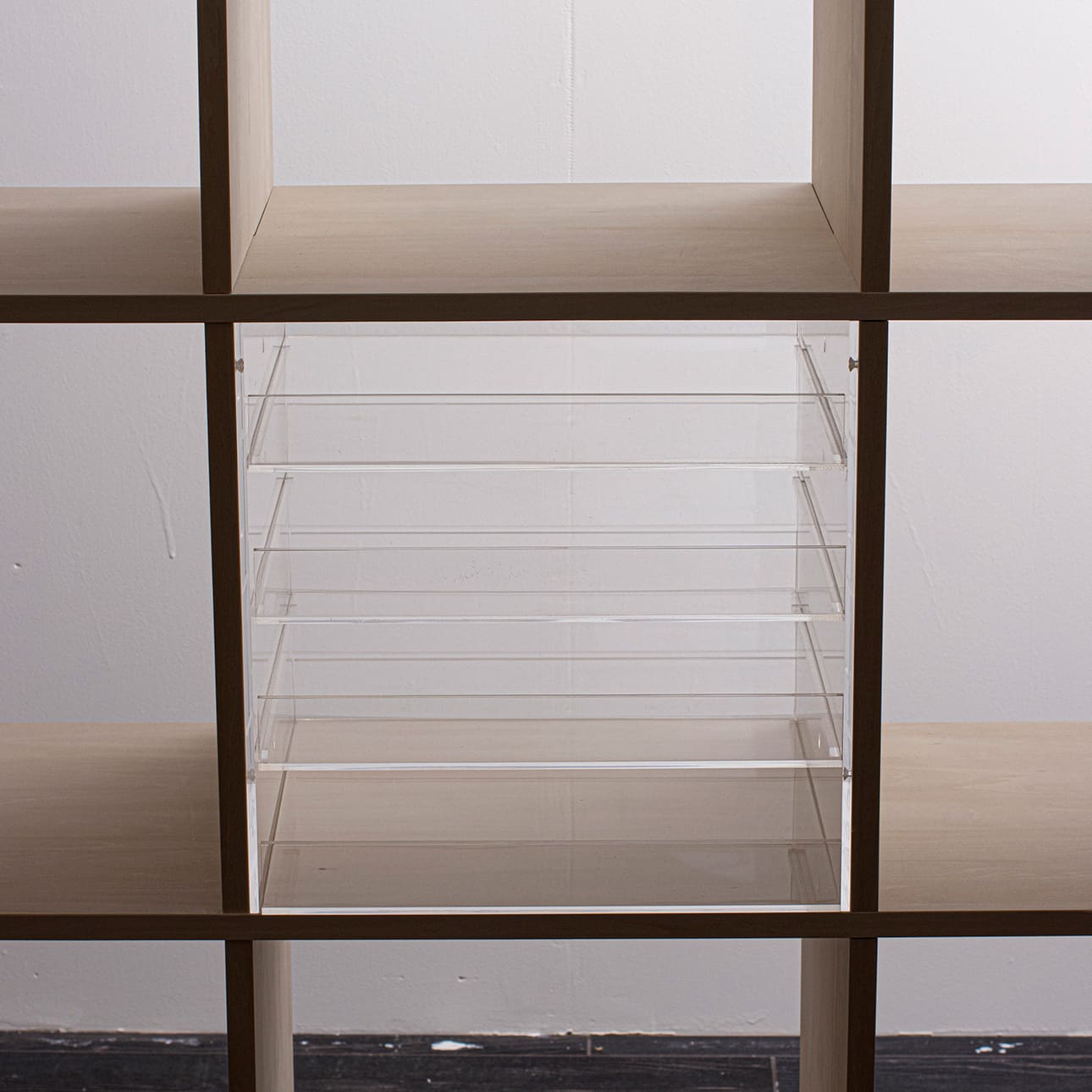 Shelf アクリルトレー 4段（本棚・奥行350mm専用）