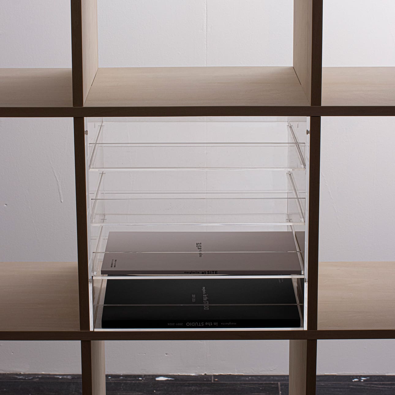 Shelf アクリルトレー 4段（本棚・奥行350mm専用）