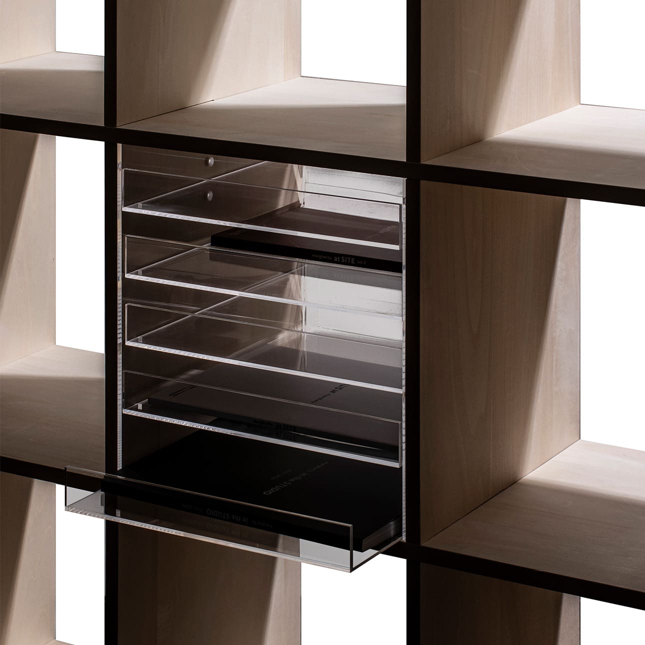 Shelf アクリルトレー 5段（本棚・奥行350mm専用）