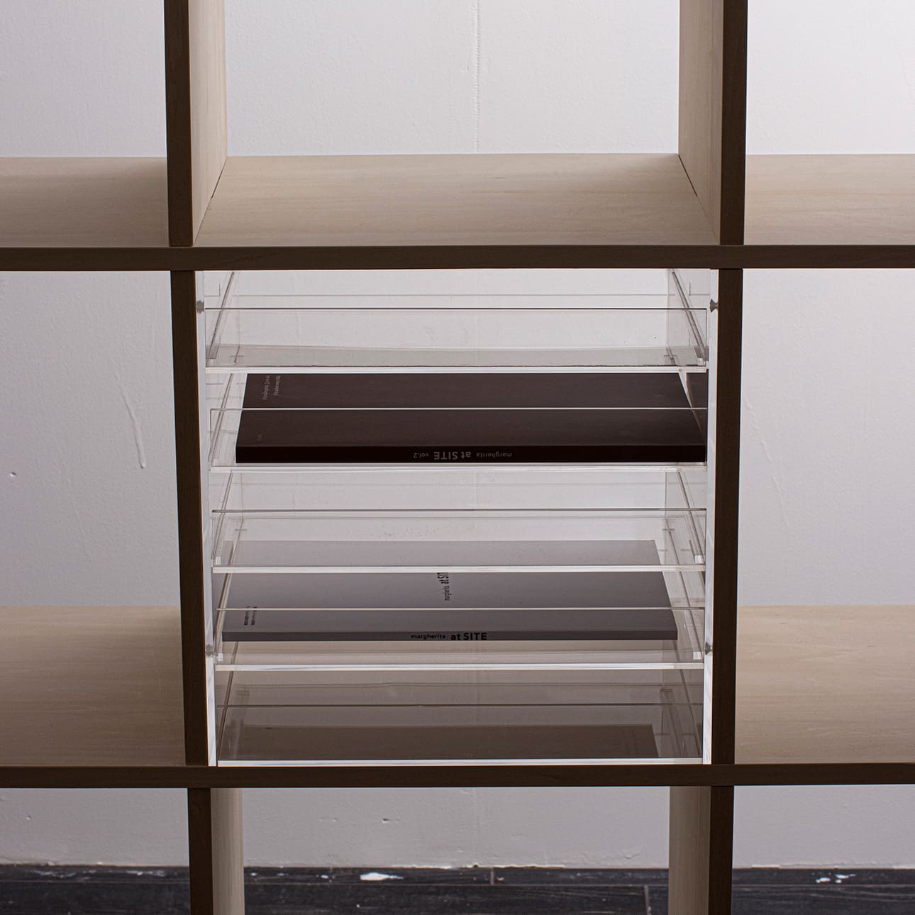 Shelf アクリルトレー 5段（本棚・奥行350mm専用）